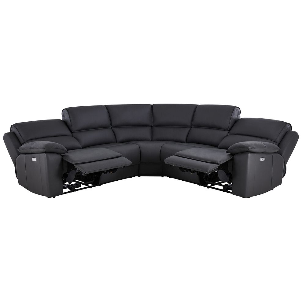 Goodwood Electric Reclining Modular Group 3 in Black Leather 4