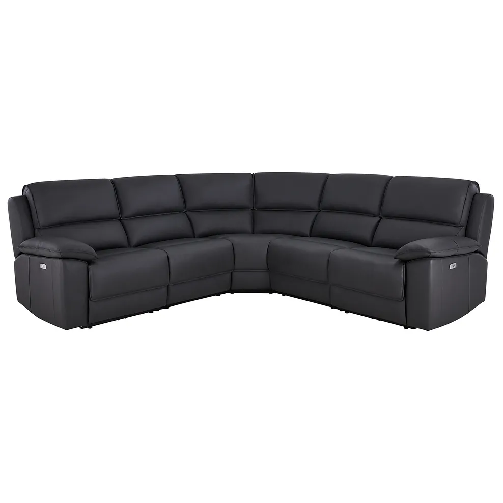 Goodwood Electric Reclining Modular Group 3 in Black Leather