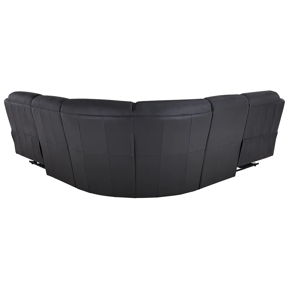 Goodwood Electric Reclining Modular Group 3 in Black Leather 5