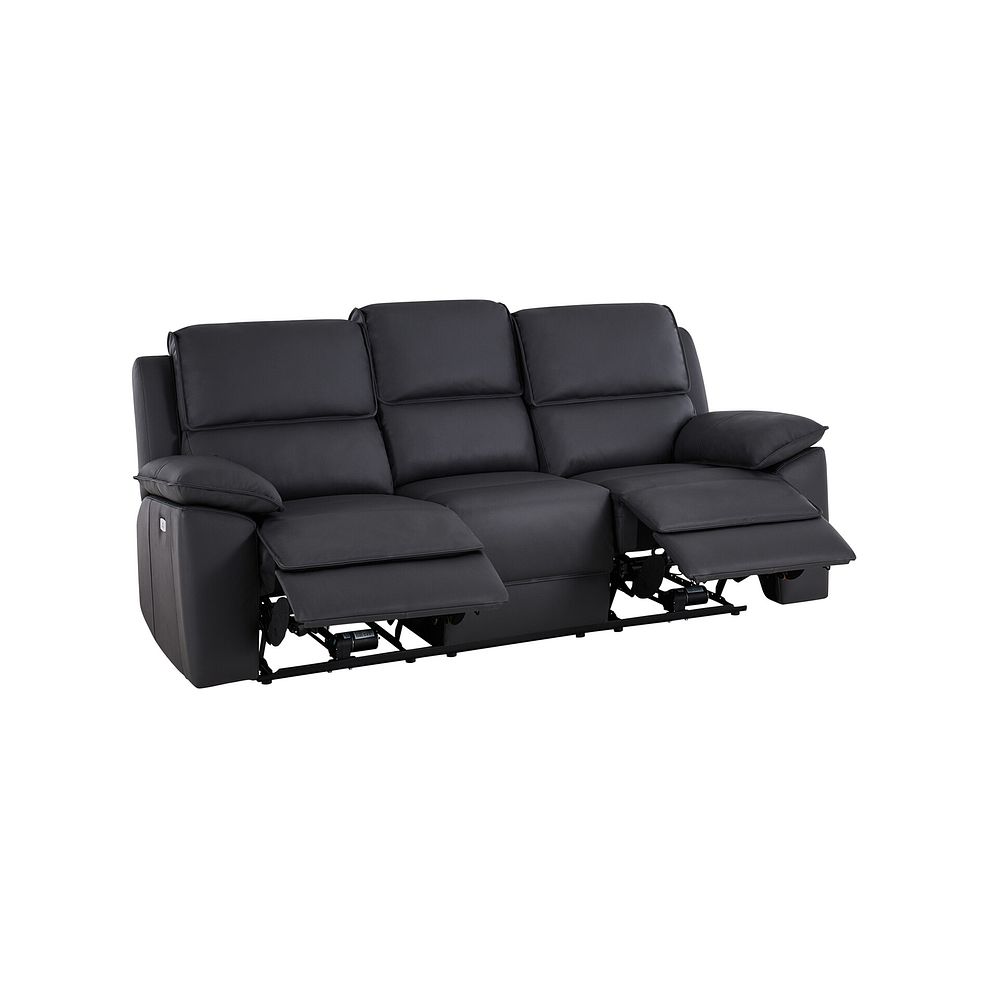 Goodwood Electric Recliner 3 Seater Sofa in Black Leather 5