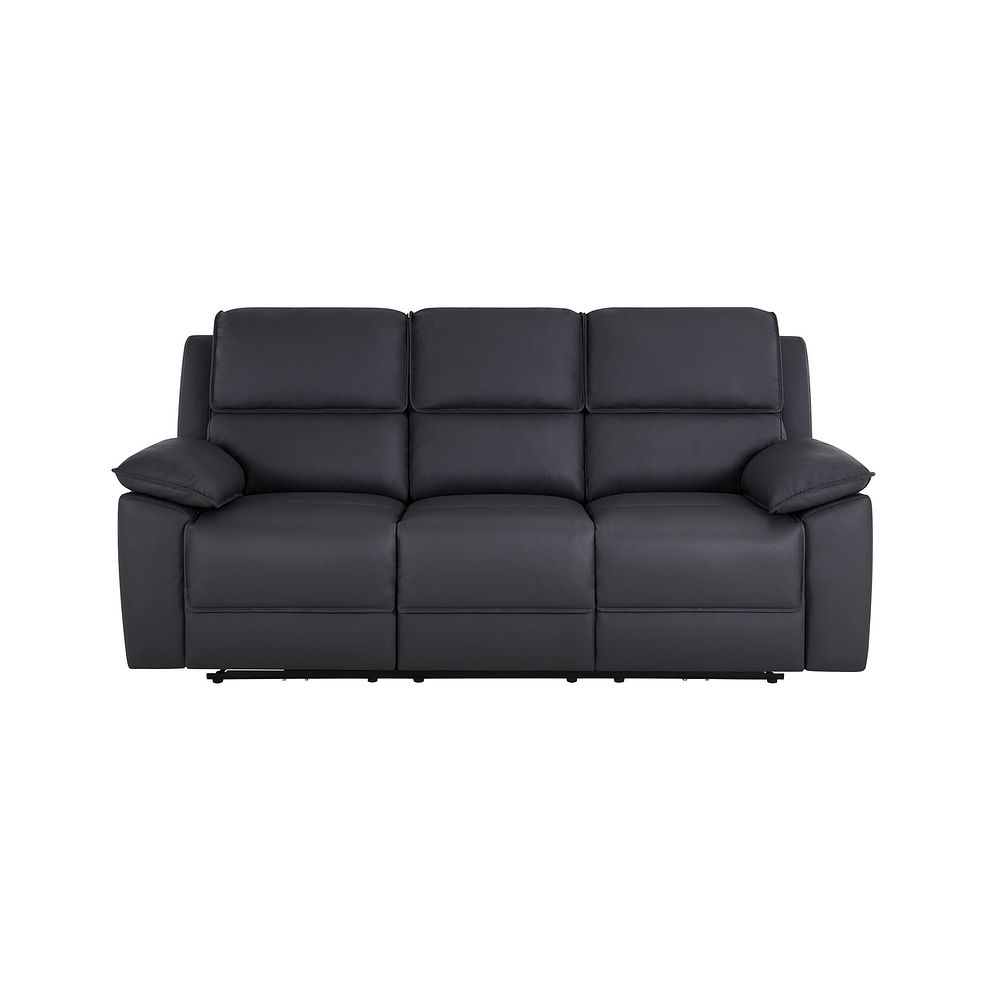 Goodwood Electric Recliner 3 Seater Sofa in Black Leather 2