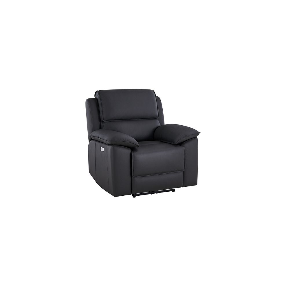 Goodwood Electric Reclining Armchair in Black Leather Thumbnail 1