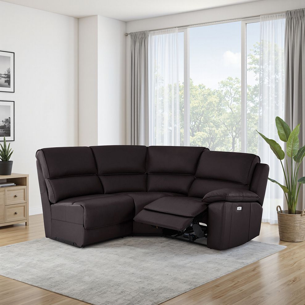 Goodwood Electric Reclining Modular Group 7 in Brown Leather 1