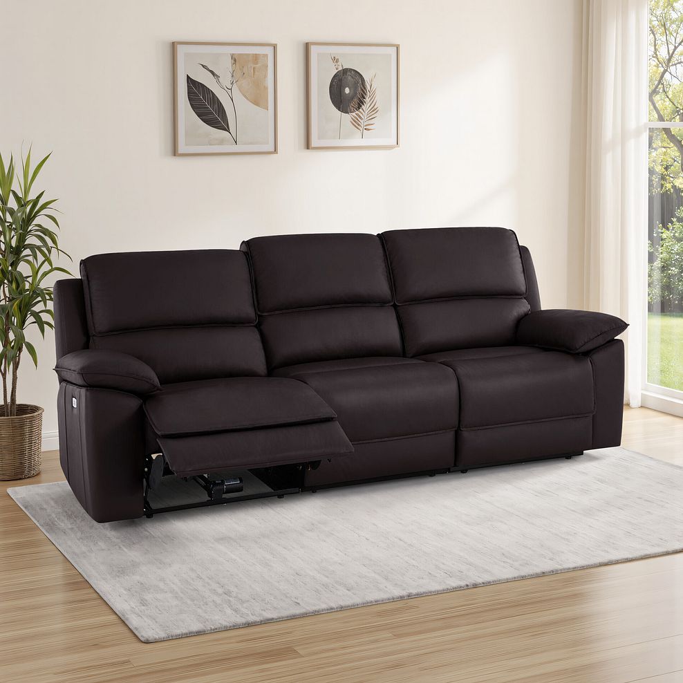 Goodwood Electric Reclining Modular Group 9 in Brown Leather 1