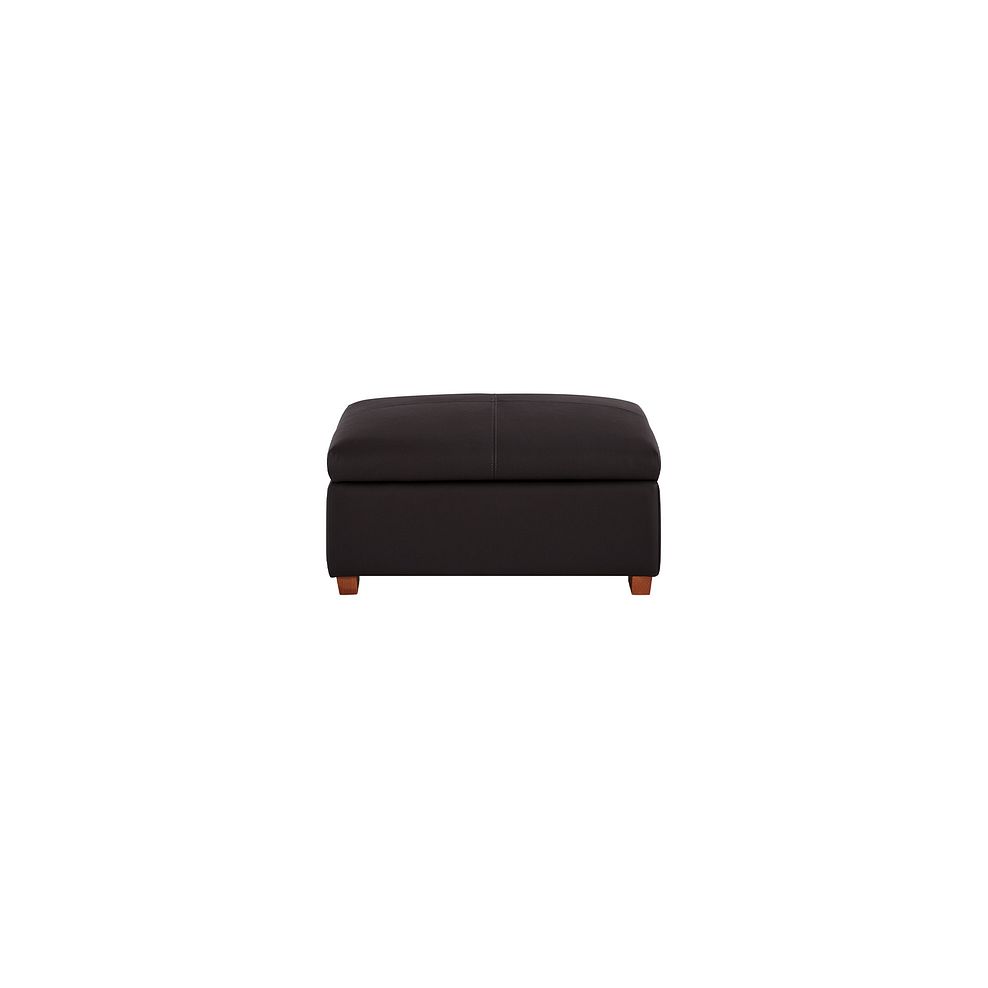 Goodwood Storage Footstool in Brown Leather Thumbnail 2