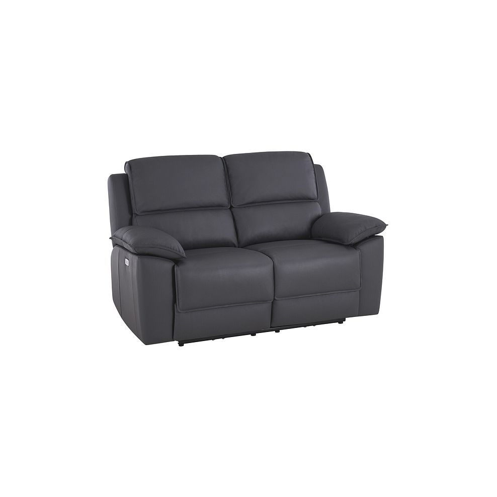 Goodwood Electric Recliner 2 Seater Sofa in Dark Grey Leather 1
