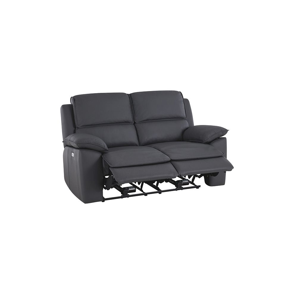 Goodwood Electric Recliner 2 Seater Sofa in Dark Grey Leather 5