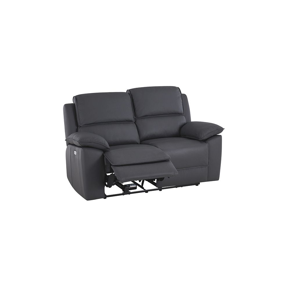 Goodwood Electric Recliner 2 Seater Sofa in Dark Grey Leather 3
