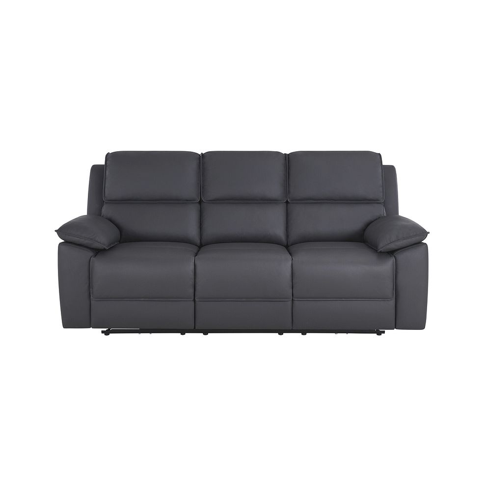 Goodwood Electric Recliner 3 Seater Sofa in Dark Grey Leather 2