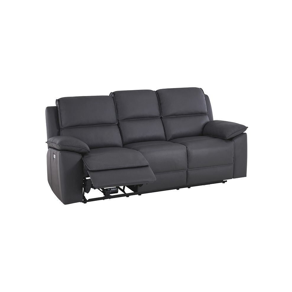 Goodwood Electric Recliner 3 Seater Sofa in Dark Grey Leather 3