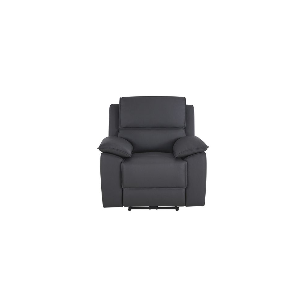 Goodwood Electric Reclining Armchair in Dark Grey Leather 2