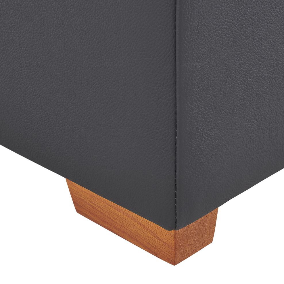Goodwood Storage Footstool in Dark Grey Leather Thumbnail 5