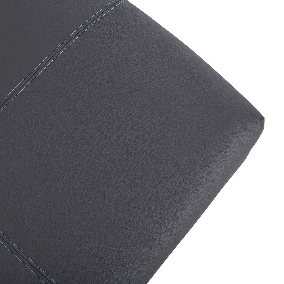 Goodwood Storage Footstool in Dark Grey Leather 7