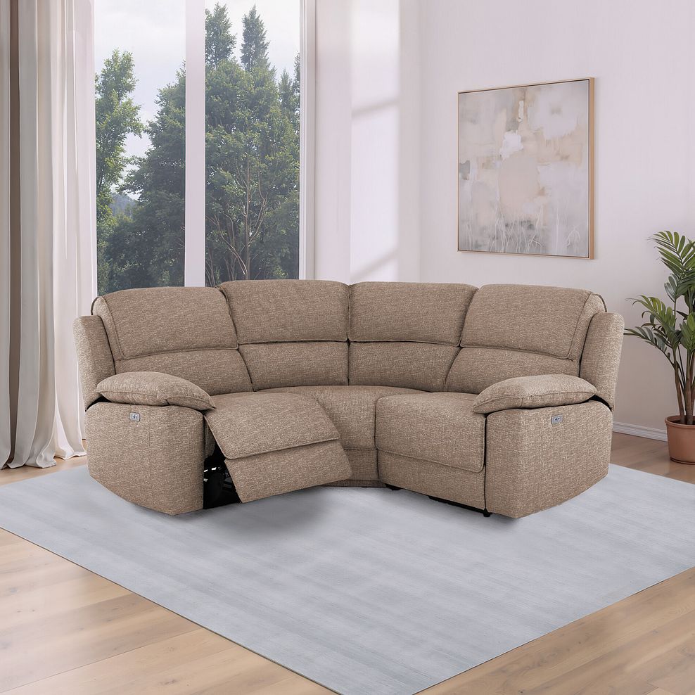 Goodwood Electric Reclining Modular Group 1 in Dorset Beige Fabric 1