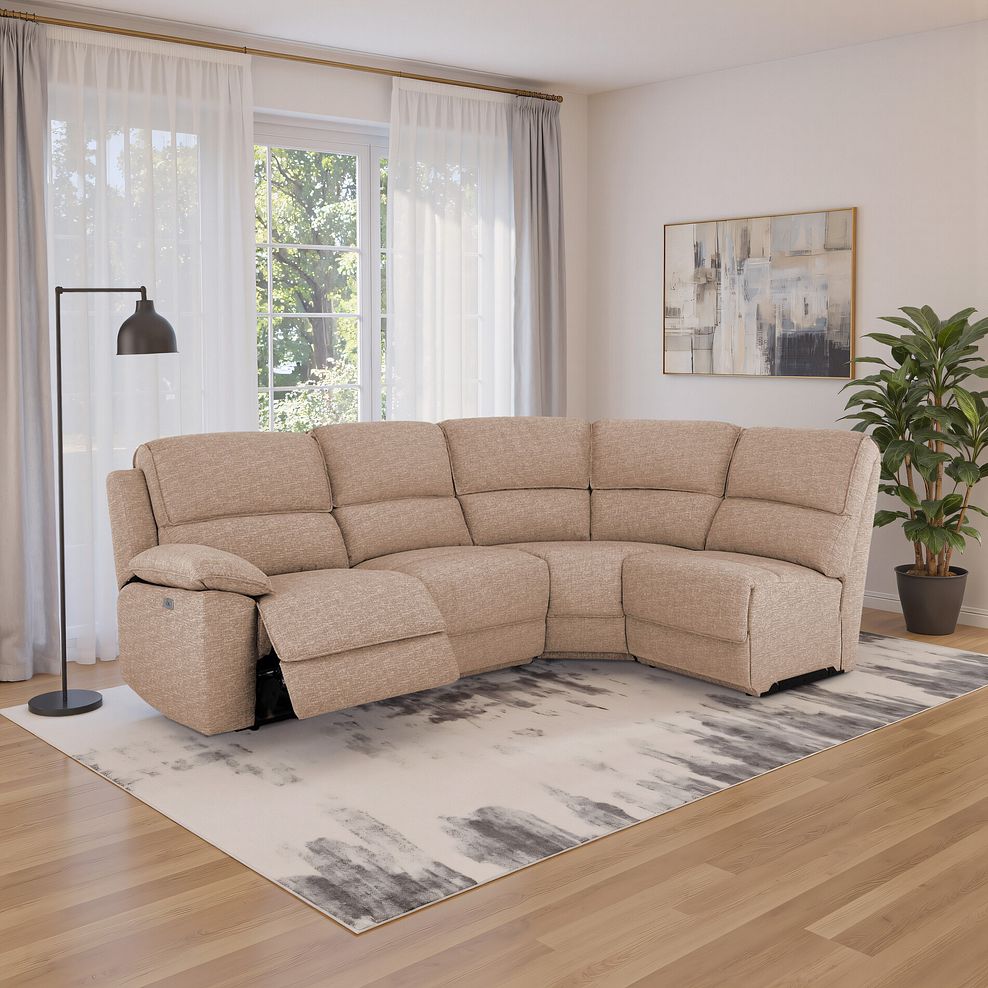 Goodwood Electric Reclining Modular Group 4 in Dorset Beige 1