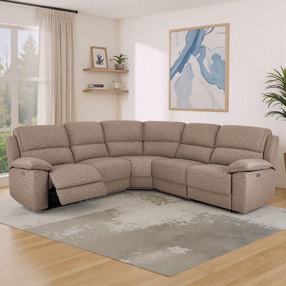 Goodwood Electric Reclining Modular Group 3 in Dorset Beige 1
