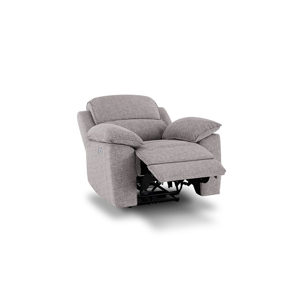 Goodwood Electric Reclining Armchair in Andaz Silver Fabric 4