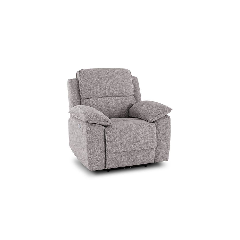 Goodwood Electric Reclining Armchair in Andaz Silver Fabric 1
