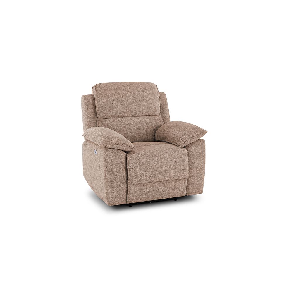 Goodwood Electric Reclining Armchair in Jetta Beige Fabric Thumbnail 1