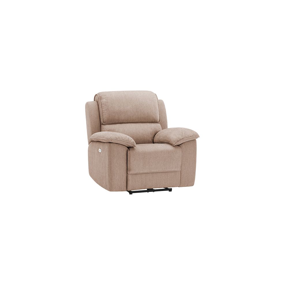 Goodwood Electric Reclining Armchair in Plush Beige Fabric