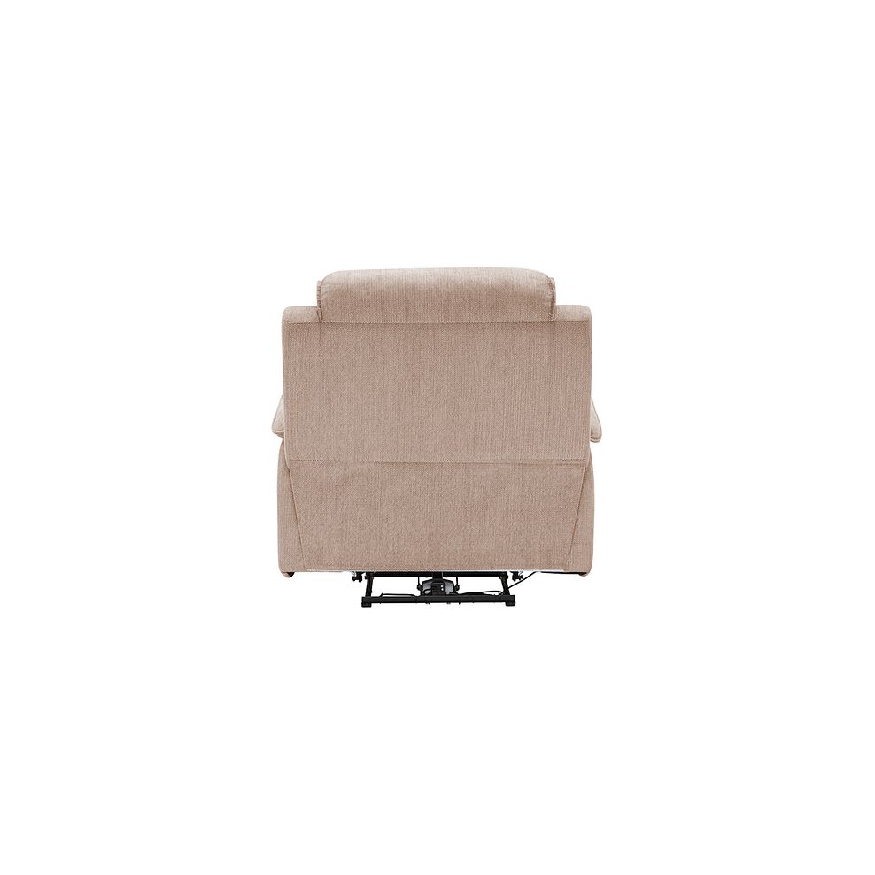 Goodwood Electric Reclining Armchair in Plush Beige Fabric Thumbnail 5