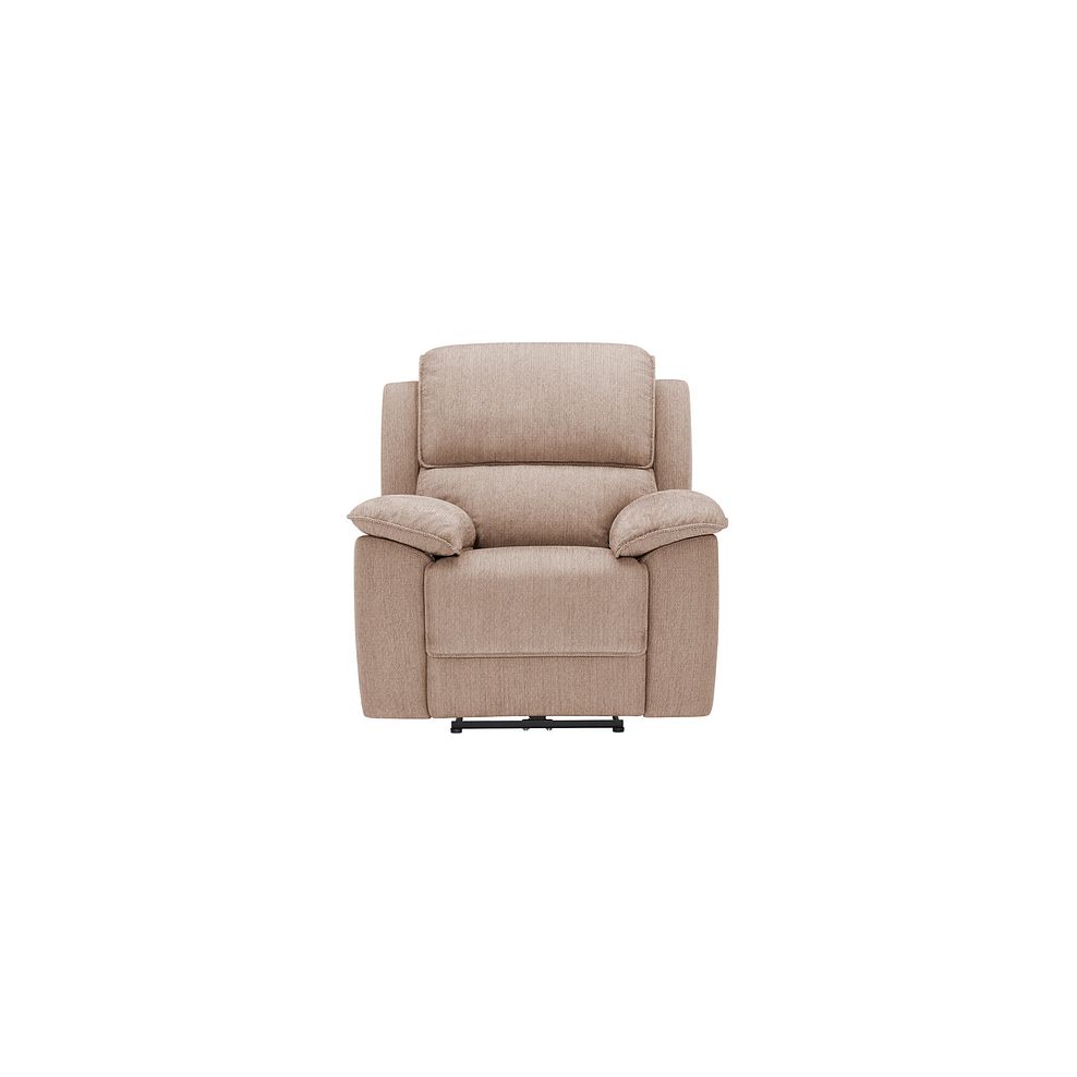 Goodwood Electric Reclining Armchair in Plush Beige Fabric 2