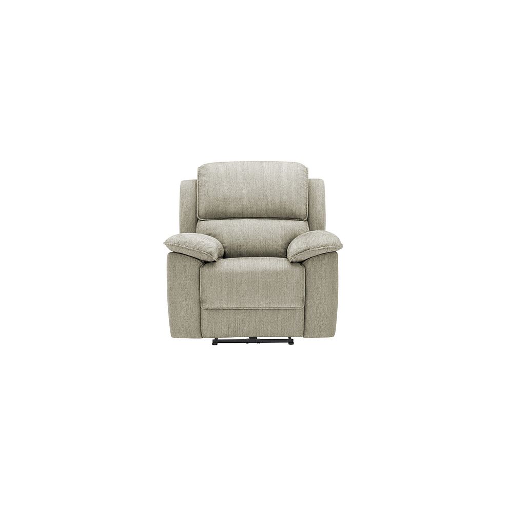 Goodwood Electric Reclining Armchair in Plush Beige Fabric 3