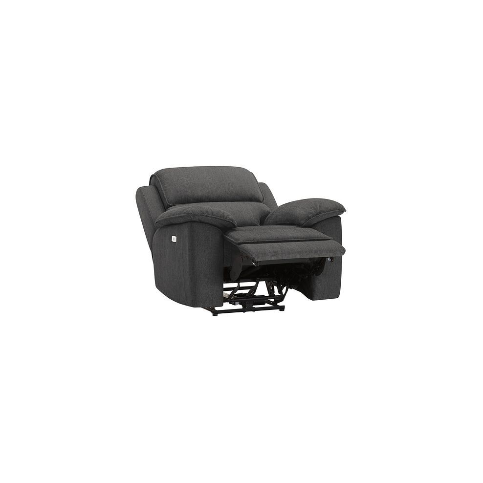 Goodwood Electric Reclining Armchair in Plush Charcoal Fabric  Thumbnail 4
