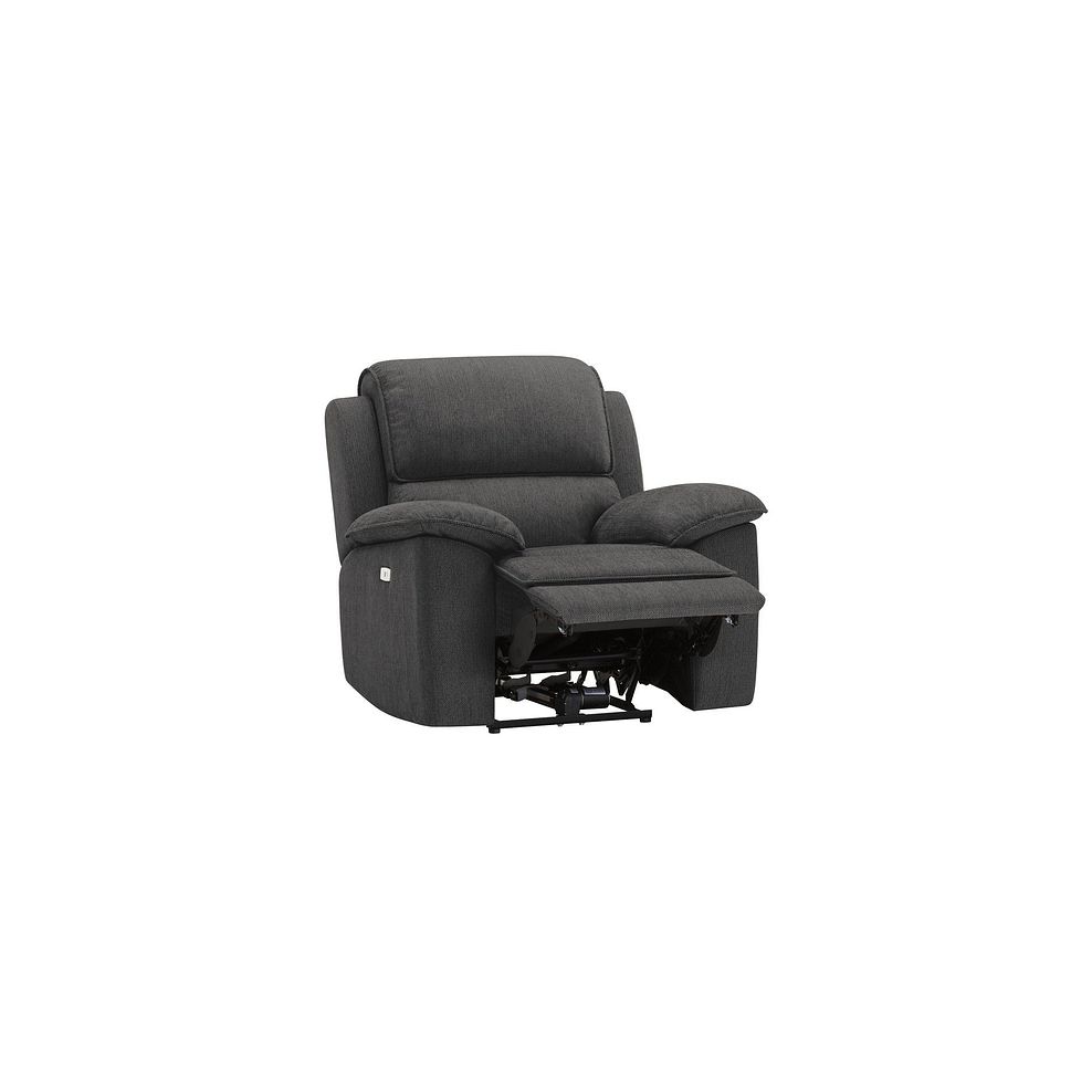 Goodwood Electric Reclining Armchair in Plush Charcoal Fabric  Thumbnail 3