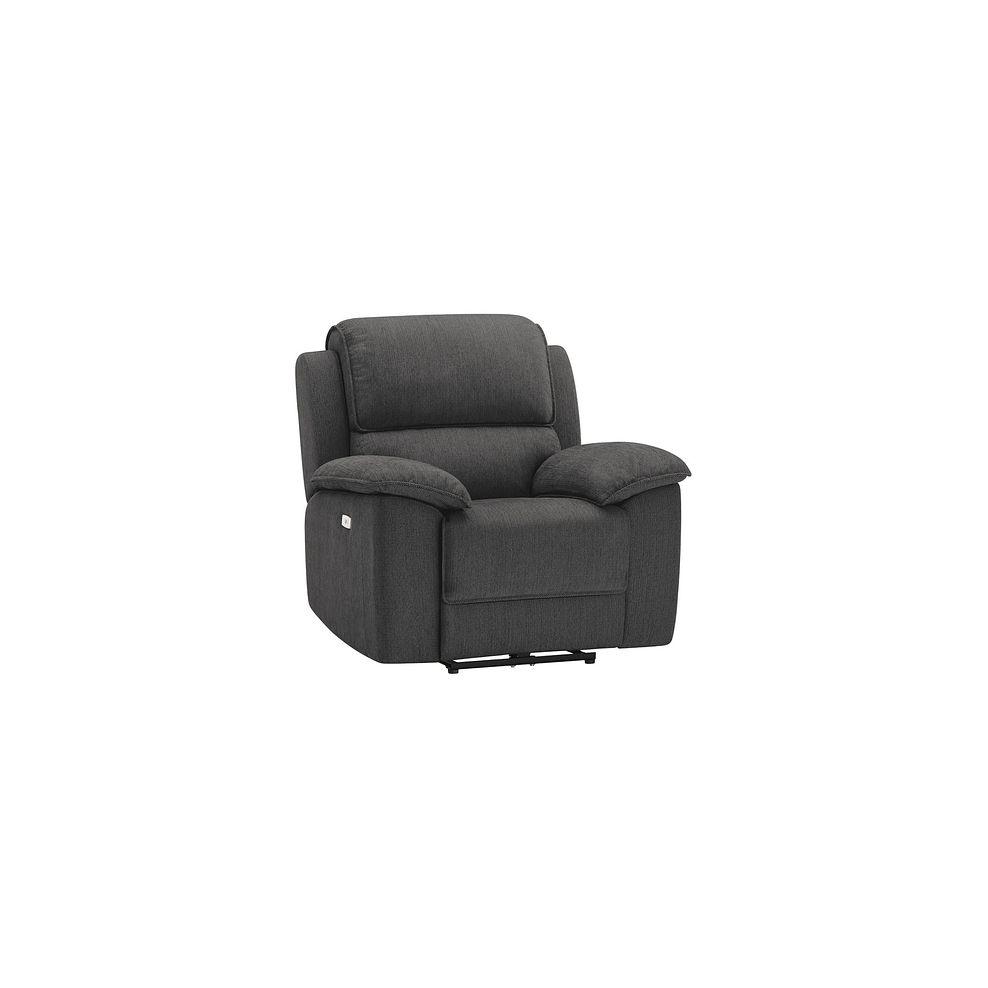 Goodwood Electric Reclining Armchair in Plush Charcoal Fabric  1
