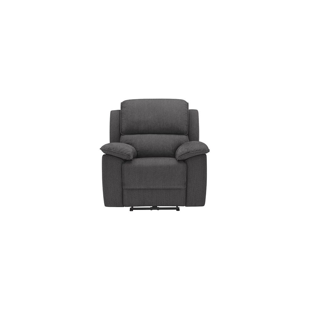 Goodwood Electric Reclining Armchair in Plush Charcoal Fabric  Thumbnail 2
