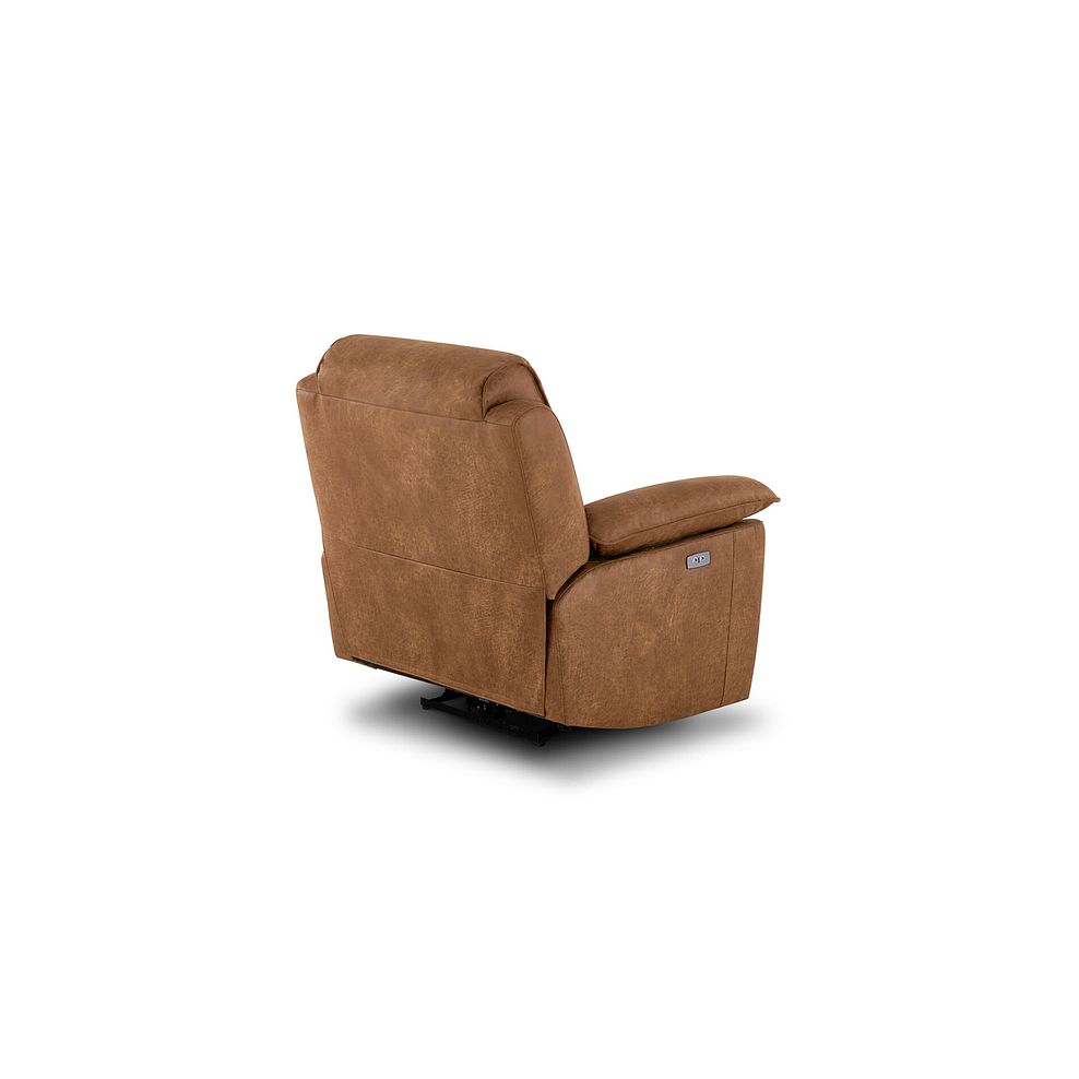 Goodwood Electric Reclining Armchair in Ranch Brown Fabric 5