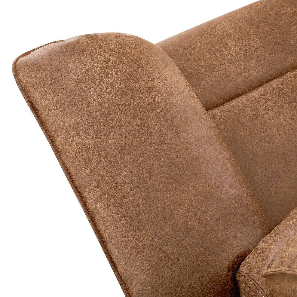 Goodwood Electric Reclining Armchair in Ranch Brown Fabric 10