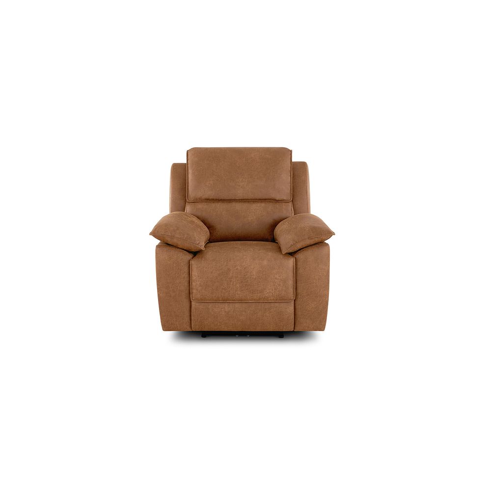 Goodwood Electric Reclining Armchair in Ranch Brown Fabric 2