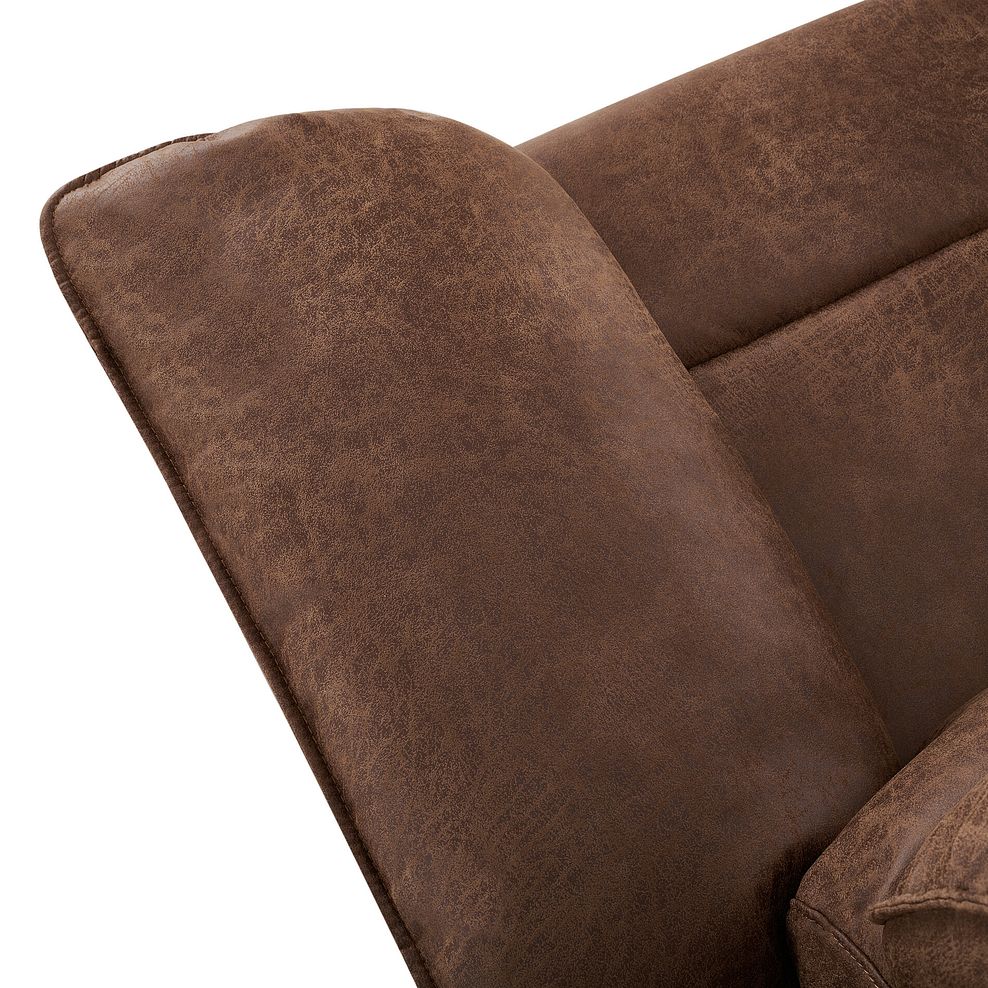 Goodwood Electric Reclining Armchair in Ranch Dark Brown Fabric 10