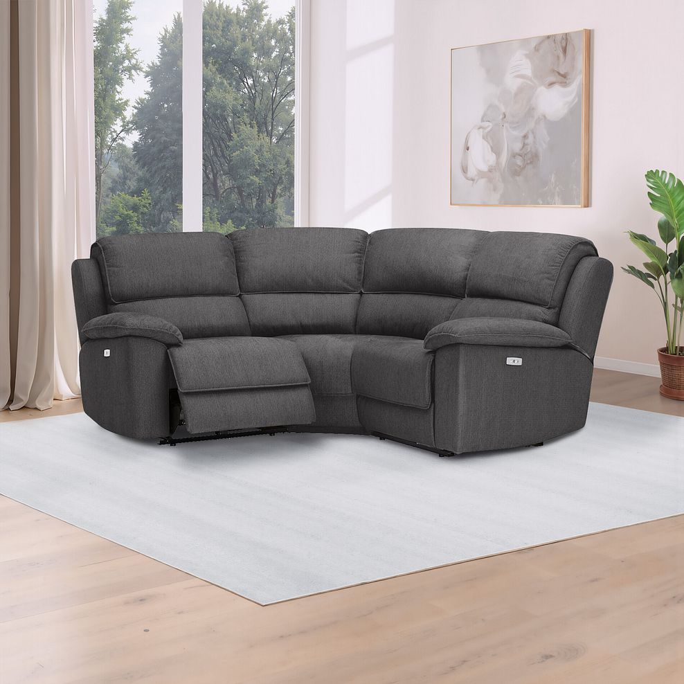 Goodwood Electric Reclining Modular Group 1 in Plush Charcoal Fabric 1