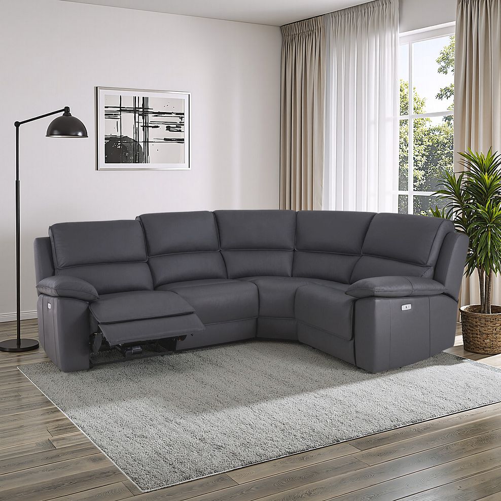 Goodwood Electric Reclining Modular Group 2 in Dark Grey Leather 1
