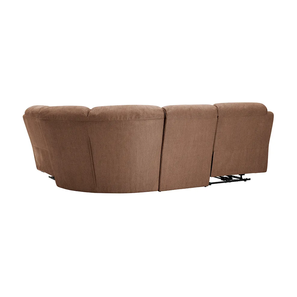 Goodwood Electric Reclining Modular Group 2 in Plush Brown Fabric 6