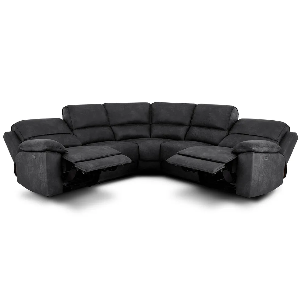 Goodwood Electric Reclining Modular Group 3 in Miller Grey Fabric 4