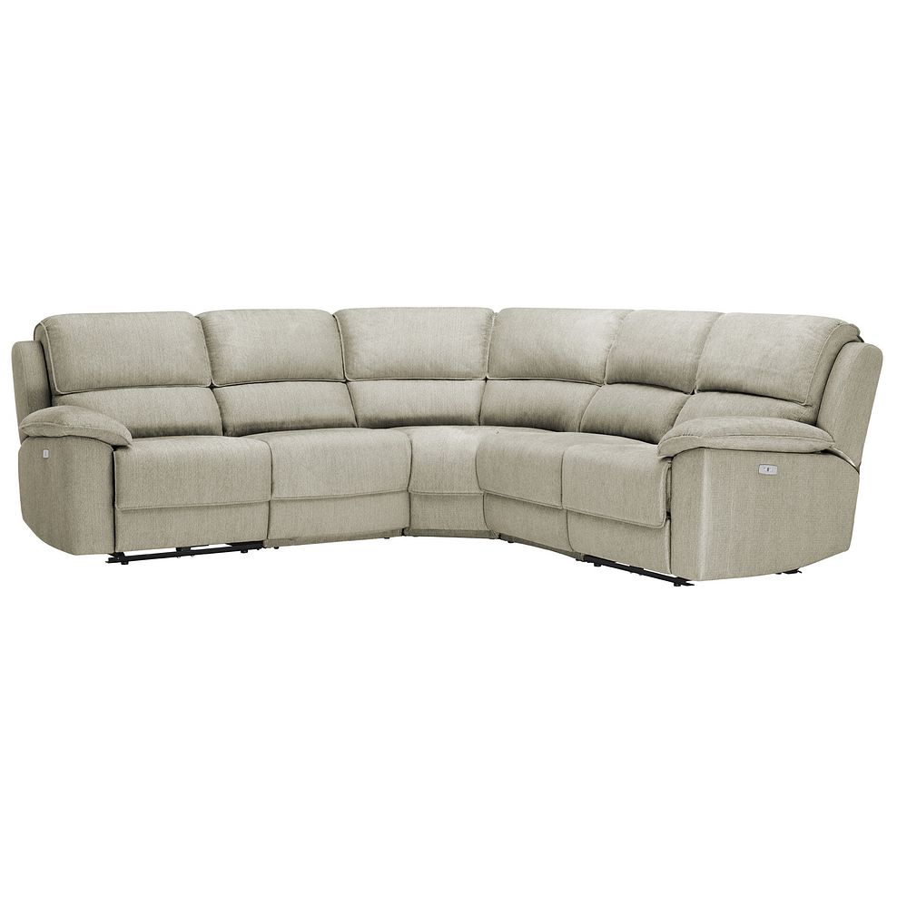 Goodwood Electric Reclining Modular Group 3 in Plush Beige Fabric 1