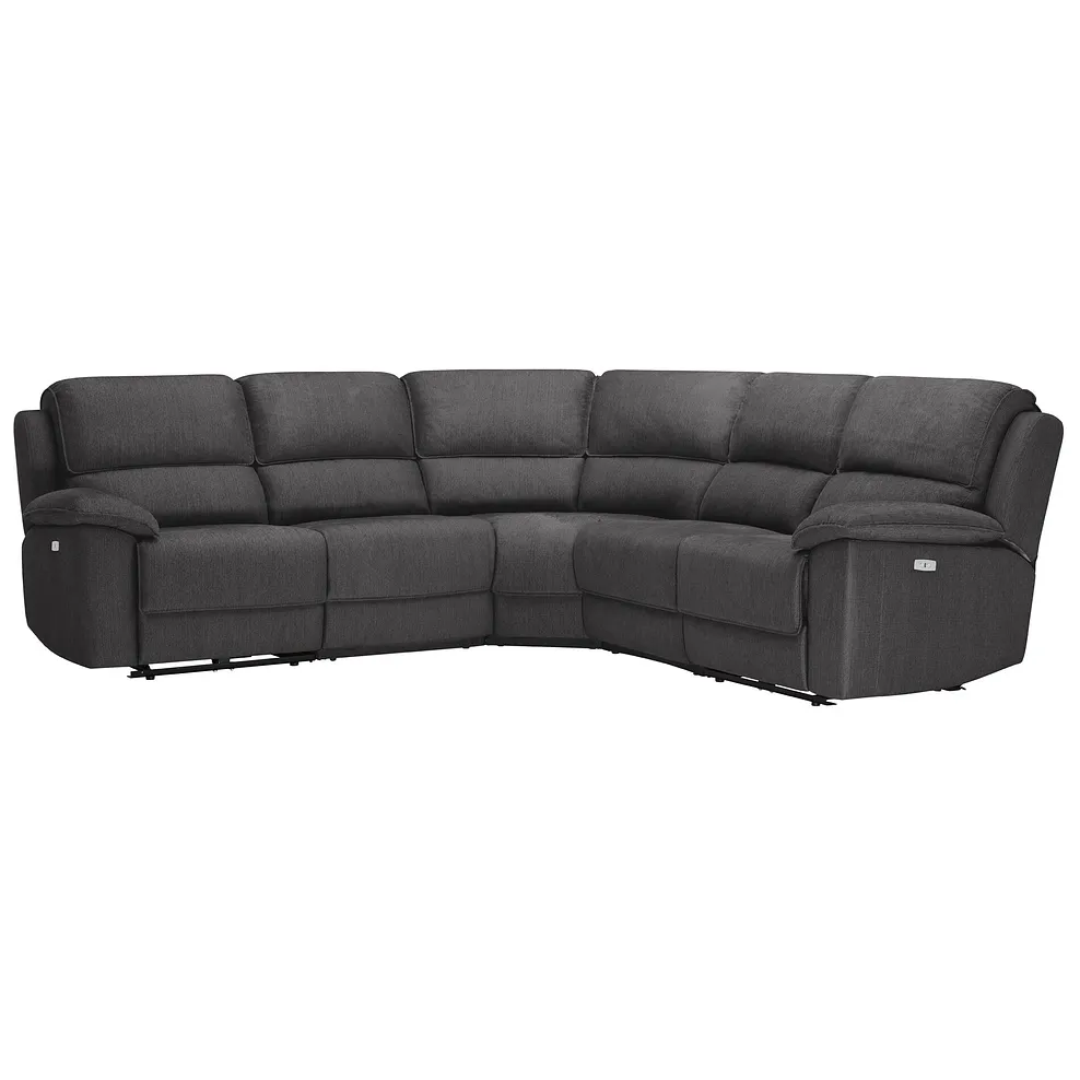Goodwood Electric Reclining Modular Group 3 in Plush Charcoal Fabric