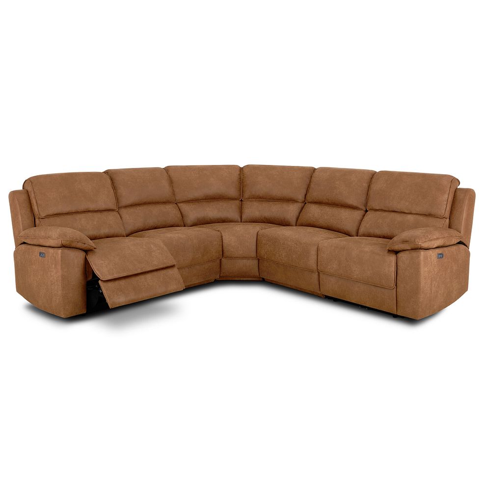 Goodwood Electric Reclining Modular Group 3 in Ranch Brown Fabric 2