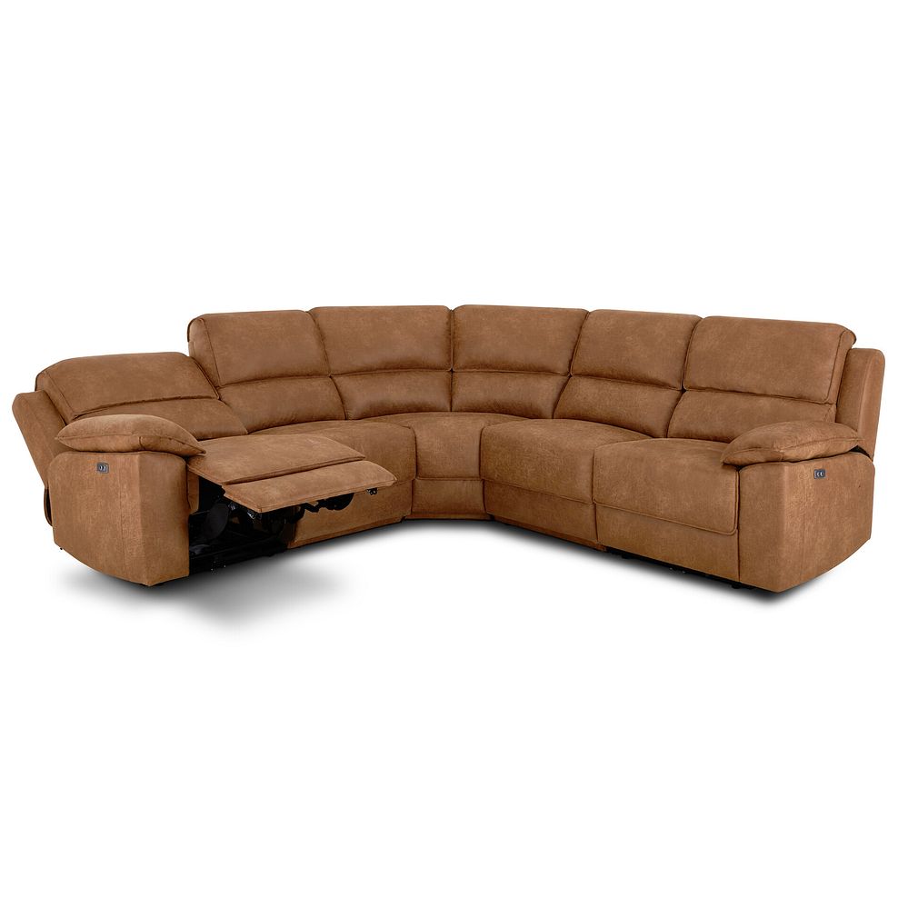 Goodwood Electric Reclining Modular Group 3 in Ranch Brown Fabric 3