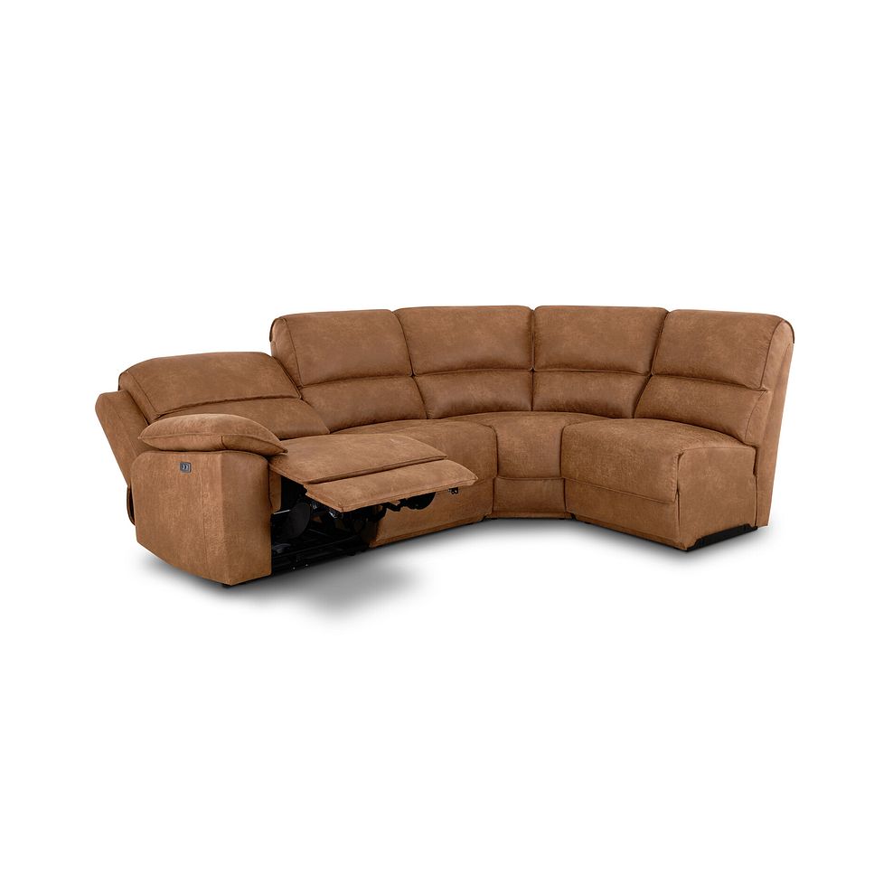Goodwood Electric Reclining Modular Group 4 in Ranch Brown Fabric 3