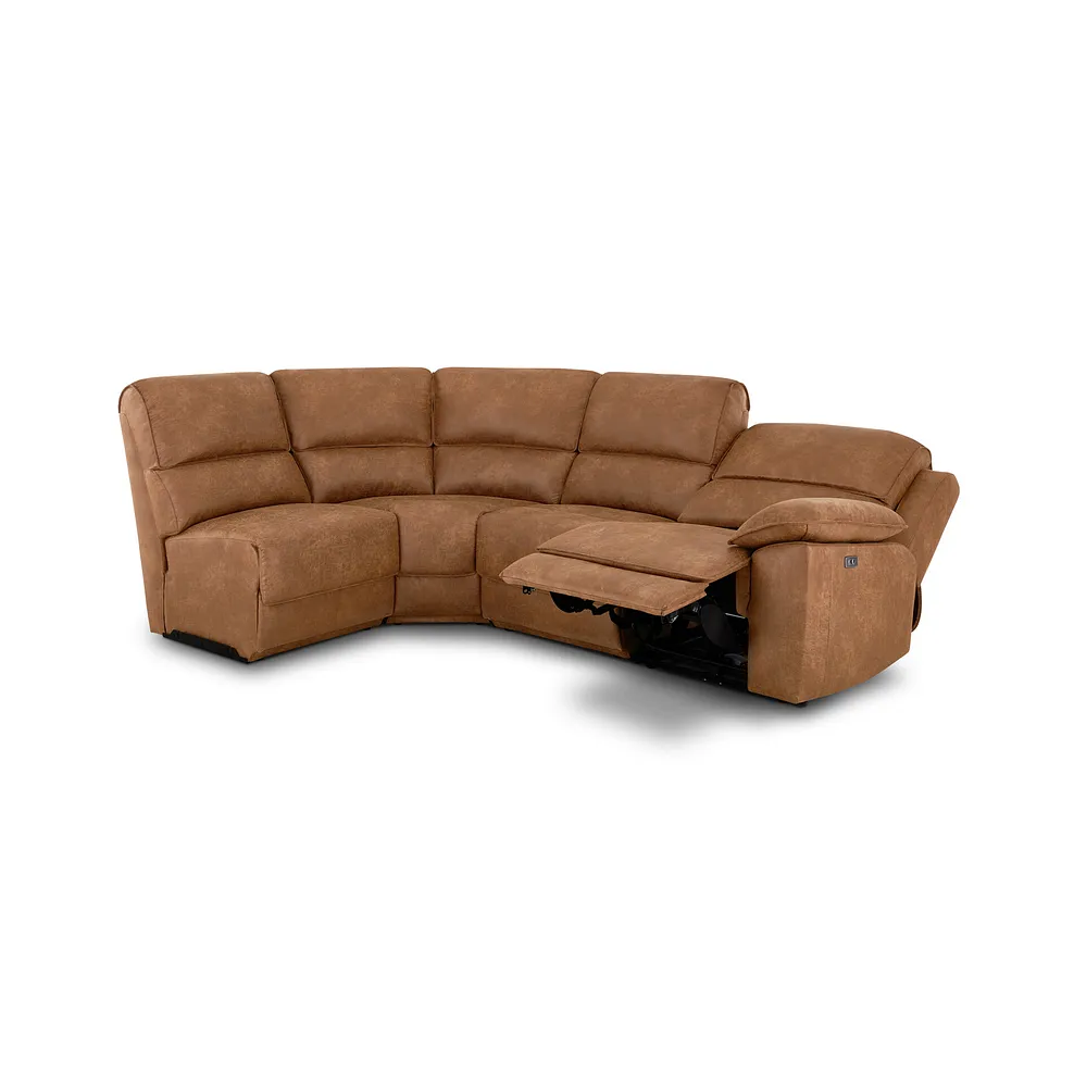 Goodwood Electric Reclining Modular Group 5 in Ranch Brown Fabric 3