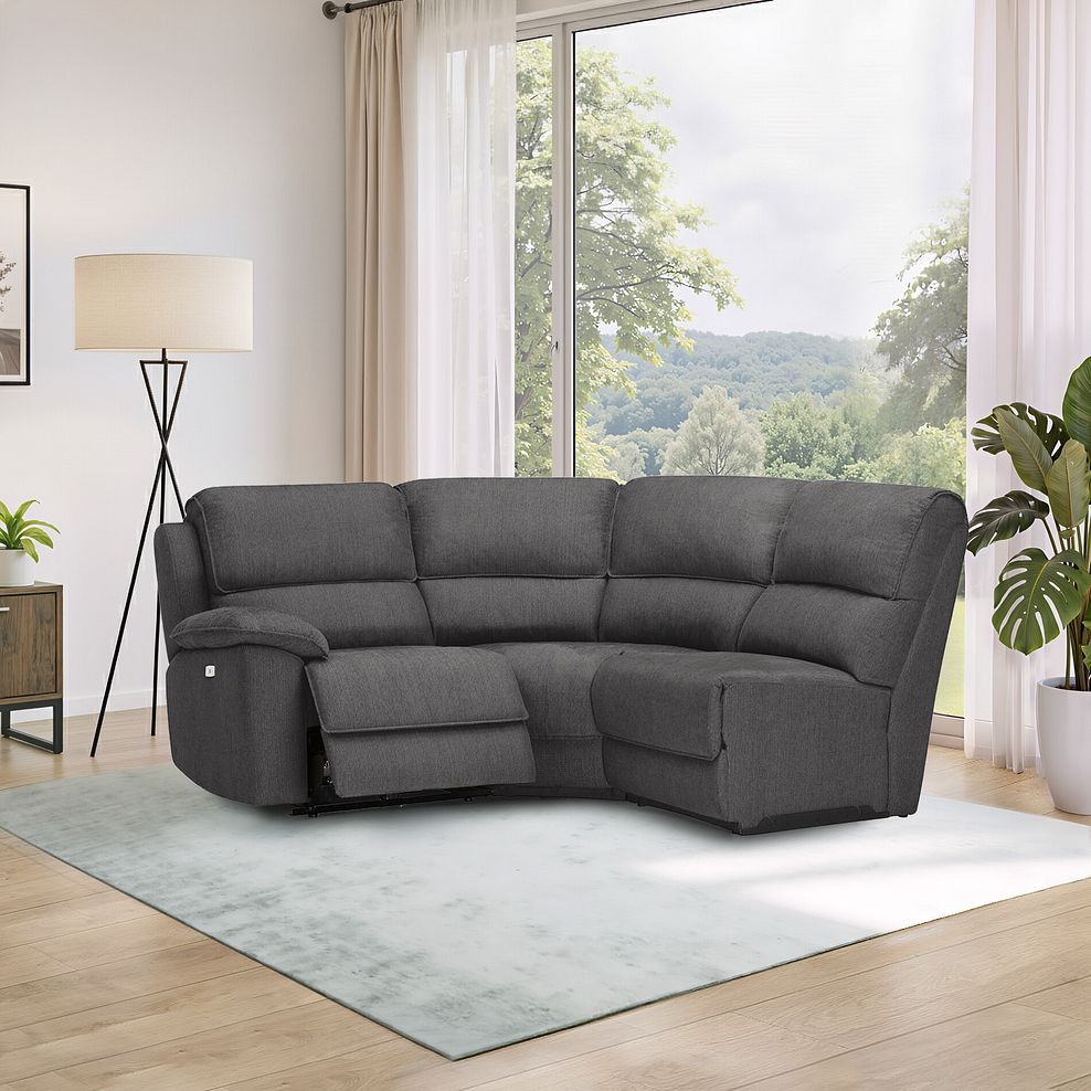 Goodwood Electric Reclining Modular Group 6 in Plush Charcoal Fabric 1