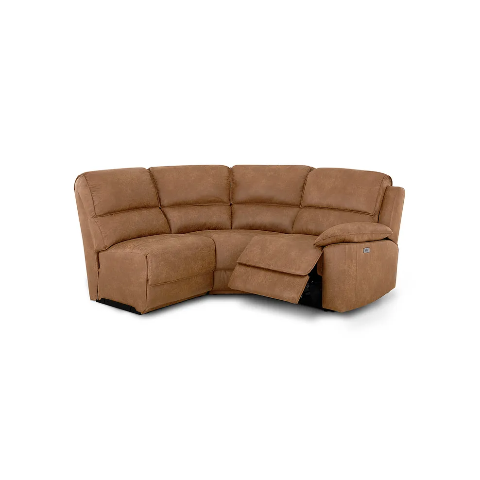 Goodwood Electric Reclining Modular Group 7 in Ranch Brown Fabric 2