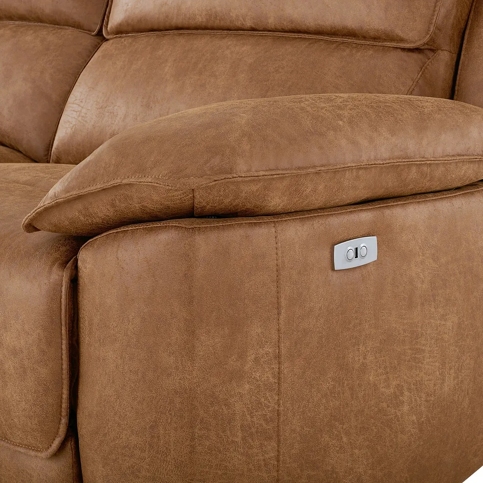 Goodwood Electric Reclining Modular Group 7 in Ranch Brown Fabric 7