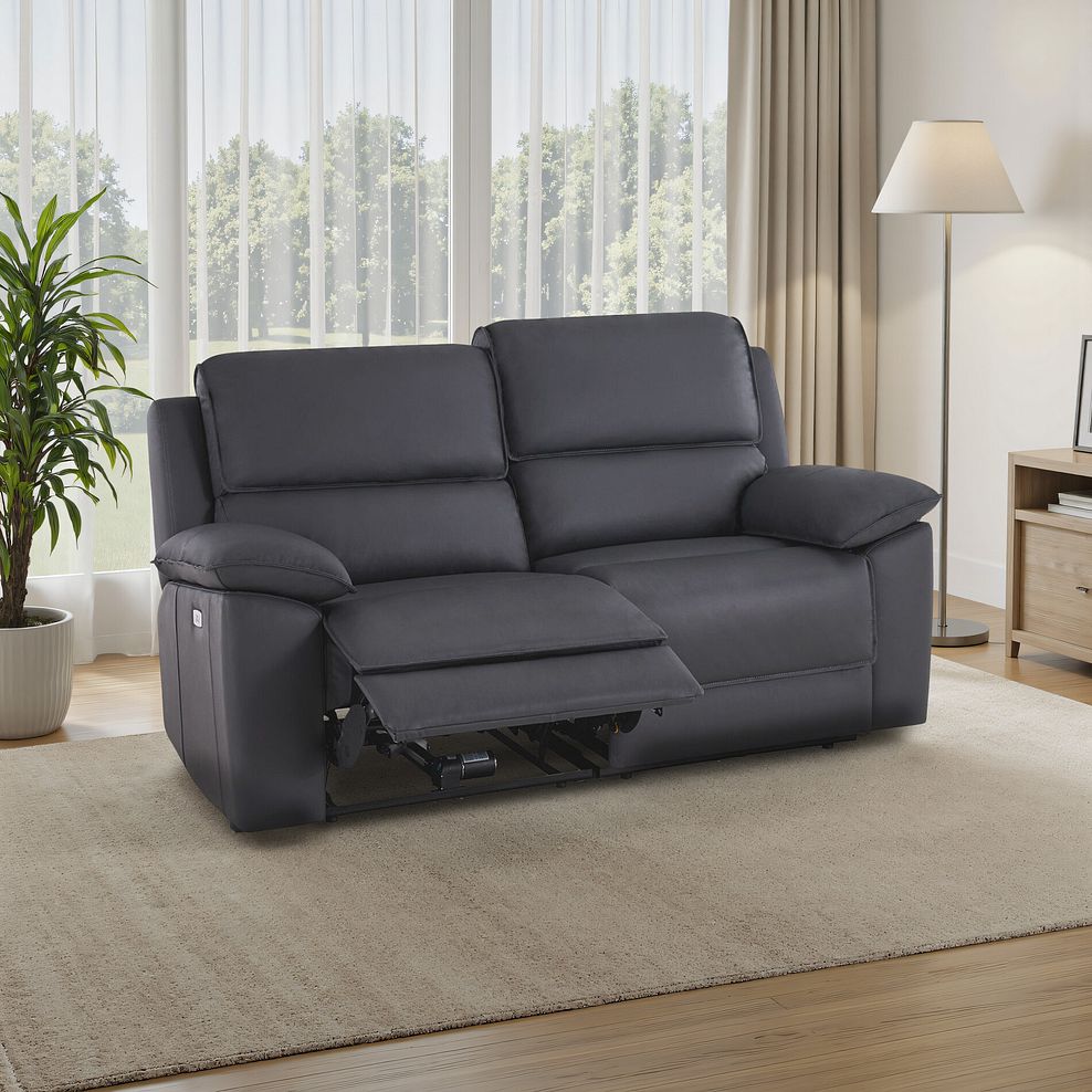 Goodwood Electric Reclining Modular Group 8 in Dark Grey Leather 1