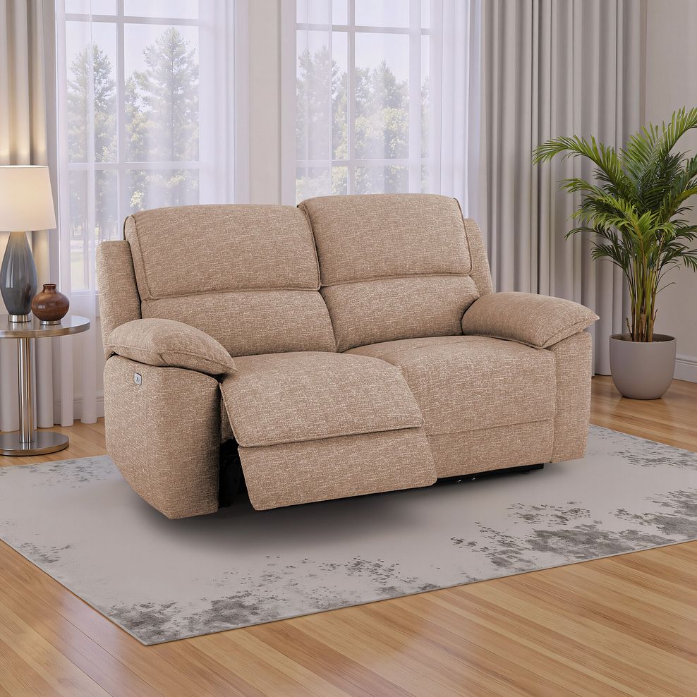 Goodwood Electric Reclining Modular Group 8 in Jetta Beige Fabric 1